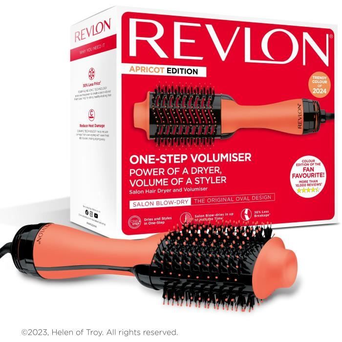 Cepillo secador - REVLON - RVDR5222AE ONE STEP - Edici�n limitada - Voluminizador y secado - 2 temperaturas - Albaricoque