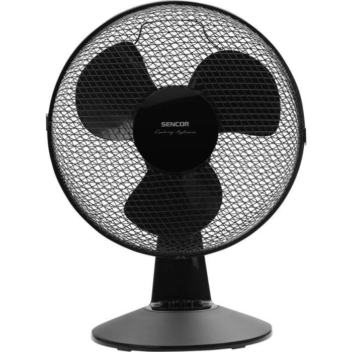 Ventilateur de bureau - Sencor - SFE 3011BK - 3 vitesses - Oscillation 90� - 30 cm de diametre