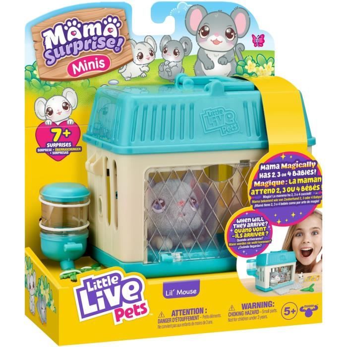 Mama Surprise Topolino Peluche - Piccoli Animali Vivi - Moose Toys