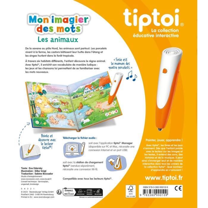 Image secondaire de tiptoi Mon imagier des mots Les animaux,Livre interactif, Jeu éducatif électronique, sans écran-3 ans-13099010, Ravensburger