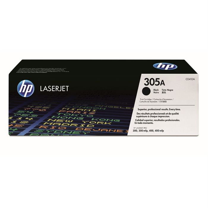 HP 305A Black Original LaserJet Toner Cartridge (CE410A) for HP LaserJet Pro Color M351 / M375 / M451 / M475