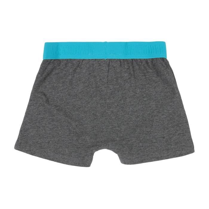 LEE COOPER Boxer Gris et Bleu Turquoise Enfant Garçon