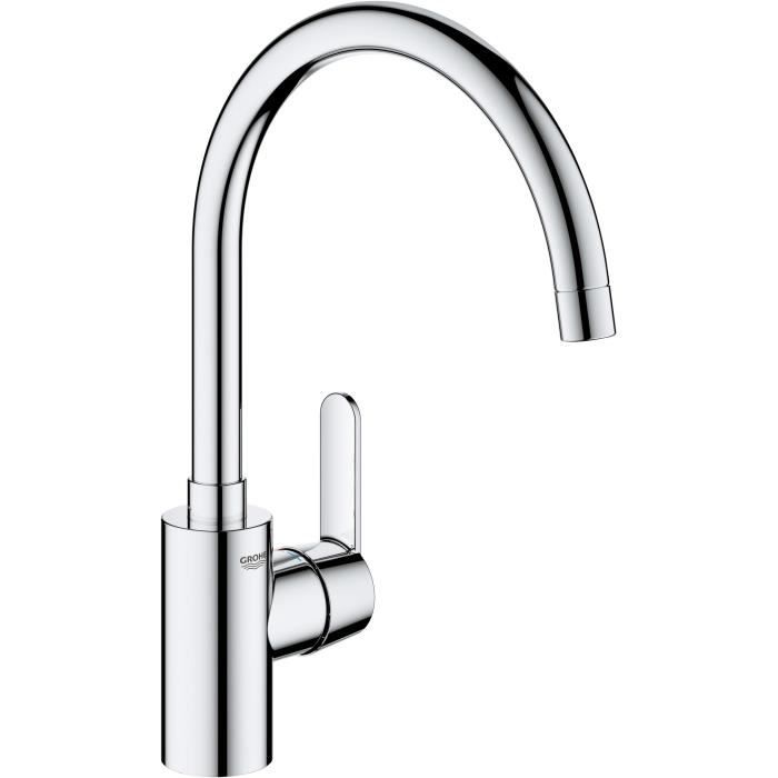Rubinetto cucina - Cromo - Bocca a C - Bocca alta - Rotazione 150° - GROHE Get - 31494001