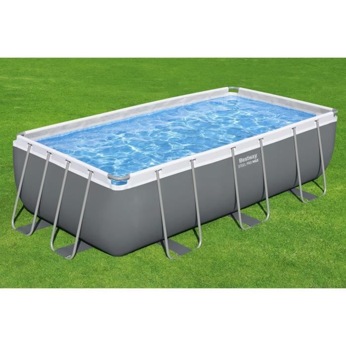 Image secondaire de Kit Piscine Hors Sol Rectangulaire BESTWAY Steel Pro Max - 404 x 201 x 100 cm