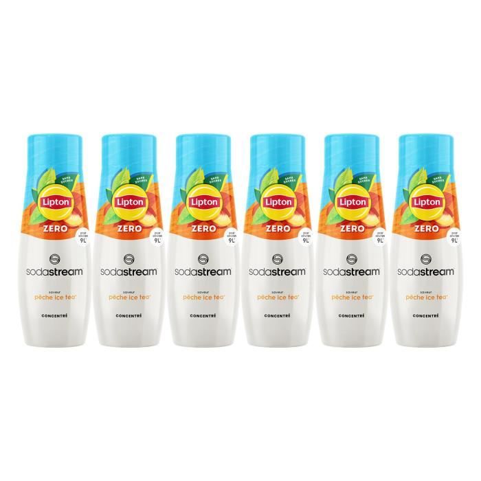 Set 6 Tè Freddi Lipton Concentrati Gusto Pesca Zero Zuccheri SODASTREAM - 440ml