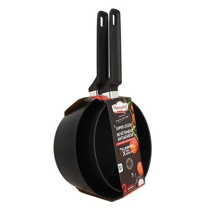 Image secondaire de Set de 2 casseroles - MENASTYL - 6020298 - Aluminium - 18 et 20 cm - Tous feux dont induction