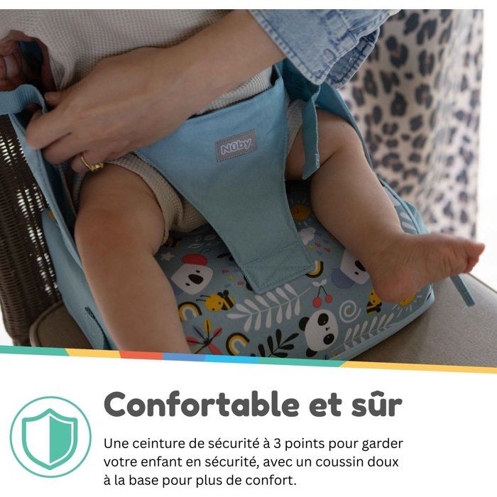 Image secondaire de Siège Réhausseur Pliable NUBY Panda pour Enfants - Confort et Sécurité