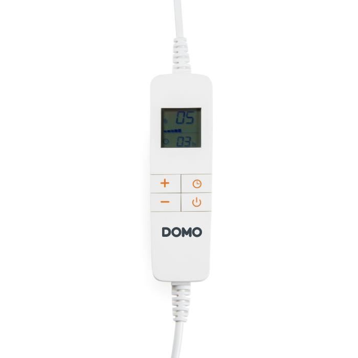 Surcouverture chauffante électrique DOMO -  10 réglages - Jusqu'a 10 heures - Bleu