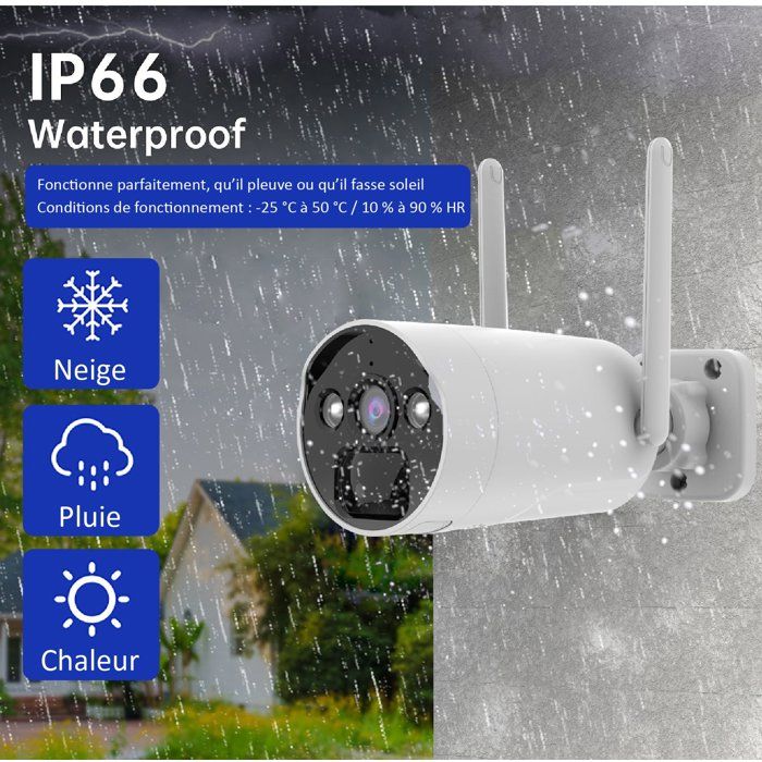 Kit Vidéosurveillance 7' avec Caméra Rechargeable et Panneau Solaire - KYF