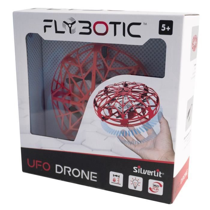FLYBOTIC UFO - Drone enfant - 12 cm - Des 5 ans - Capteur de mouvement - Looping 360°