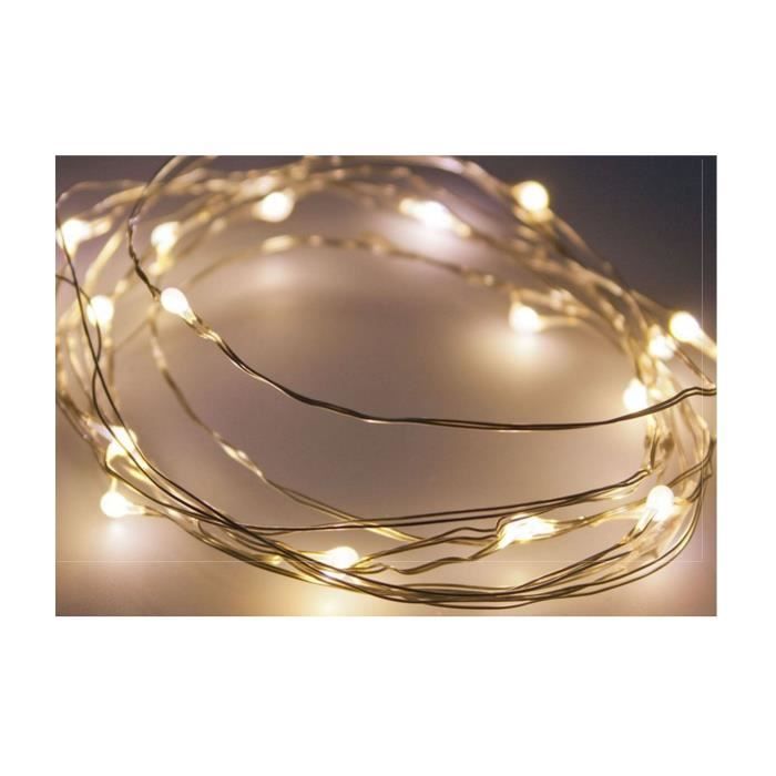 LOTTI Guirlande d'intérieure NoeL XmasKING - 20 ampoules LED- 1,20W - Blanc chaud - 190 cm