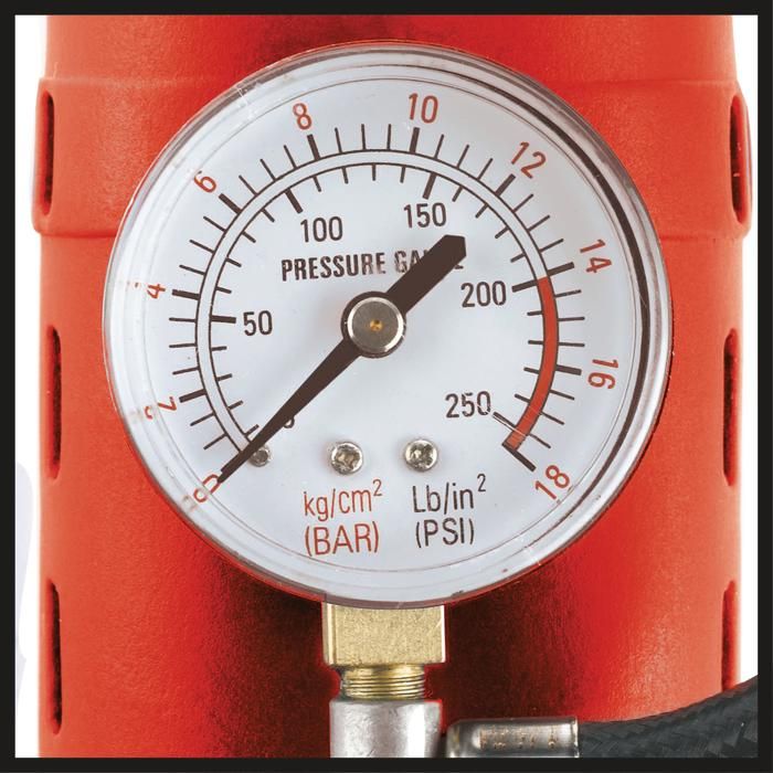 Compresseur d'air de voiture Einhell 2072112 - 12V - 18 bars (Livré avec 3 adaptateurs supplémentaires)