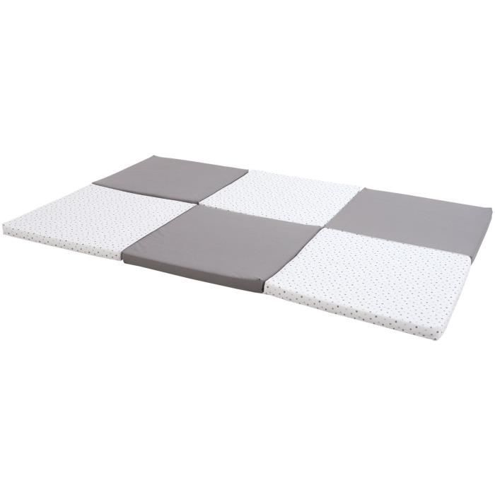 XL play mat - CANDIDE - 5-in-1 evolutionary - Grey / Stars