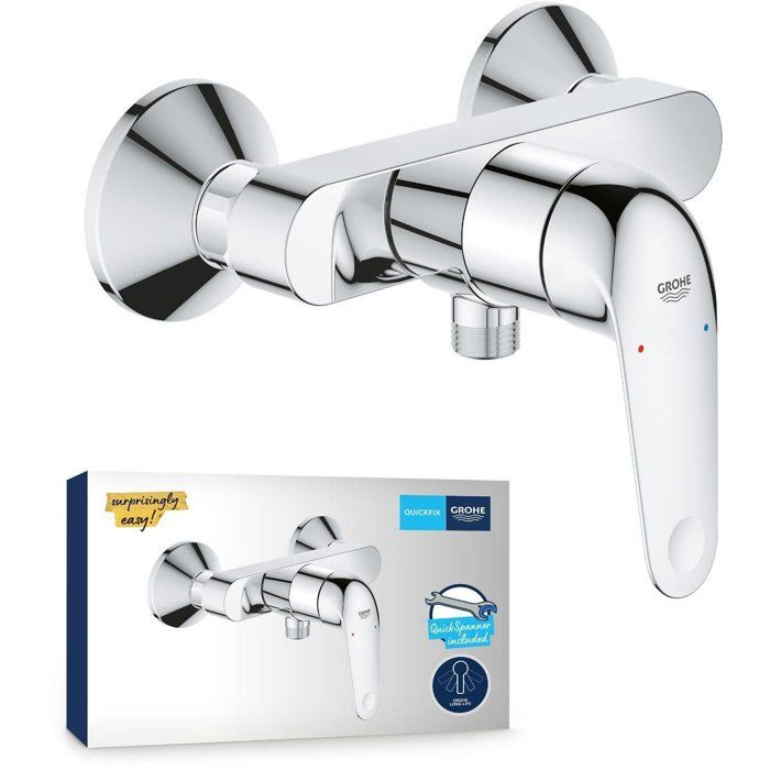 Mezclador monomando de ducha - GROHE Swift - 24333001 - Cromo - Montaje en pared visto