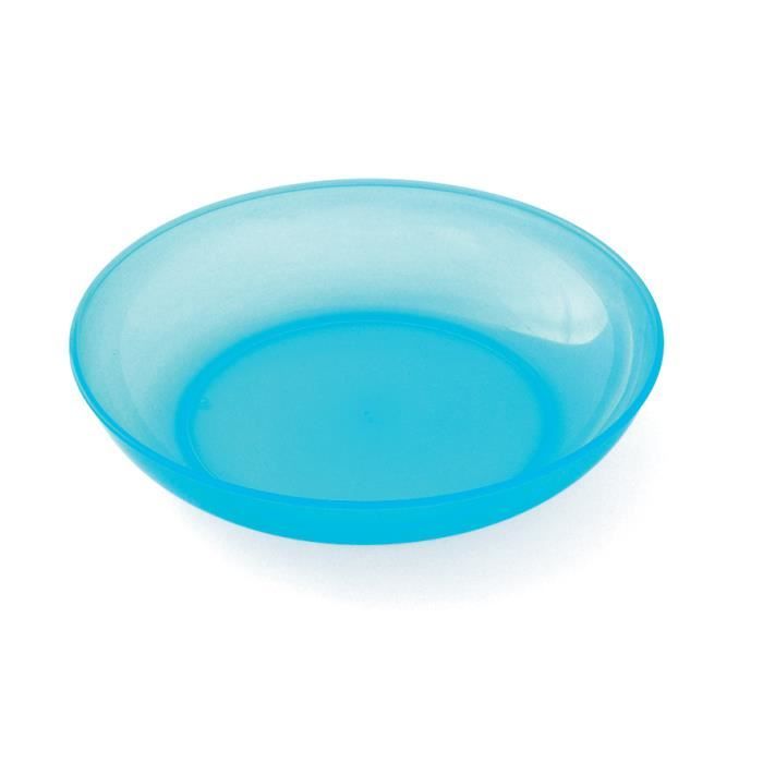 MILL'O BÉBÉ Assiette micro-ondable Polypropylene 18,5 CM Bleu lagon translucide
