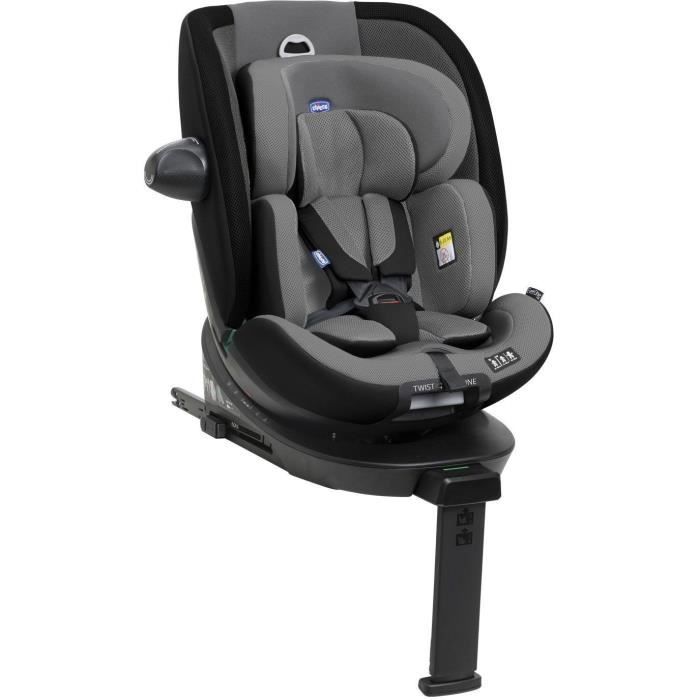 Seggiolino auto - CHICCO - EVERONE - Gruppo 0/1/2/3 - I-Size - Girevole - Reclinabile - Riduttore - Grigio Nero