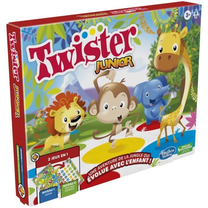 Twister Junior - tapis réversible 2-en-1 évolutif - Jeu de société junior - Hasbro Gaming