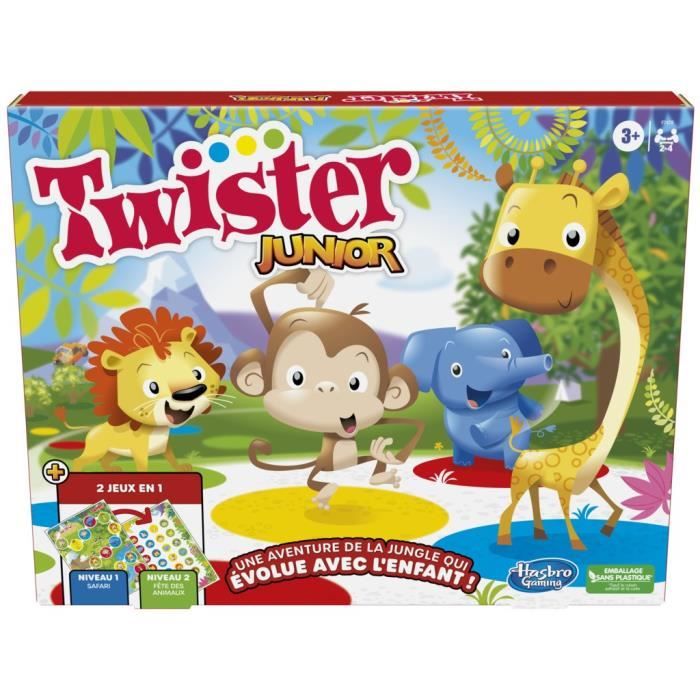 Twister Junior - tapis réversible 2-en-1 évolutif - Jeu de société junior - Hasbro Gaming