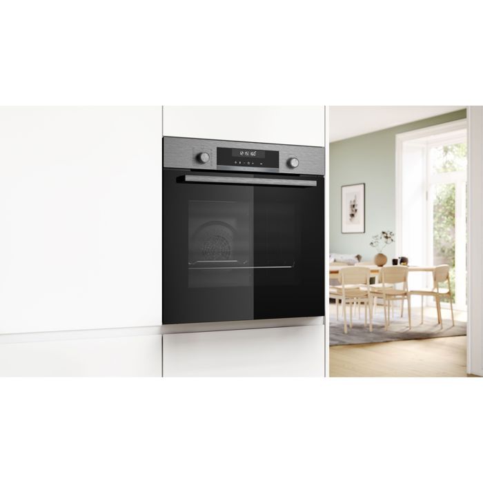 Image secondaire de Four encastrable Bosch Série 6 avec Pyrolyse et Air Fry - Inox 71L
