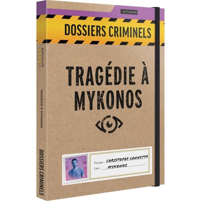 Tragédie a Mykonos - Asmodee - Jeu d'enqete - Des 18 ans - Fabriqué en France