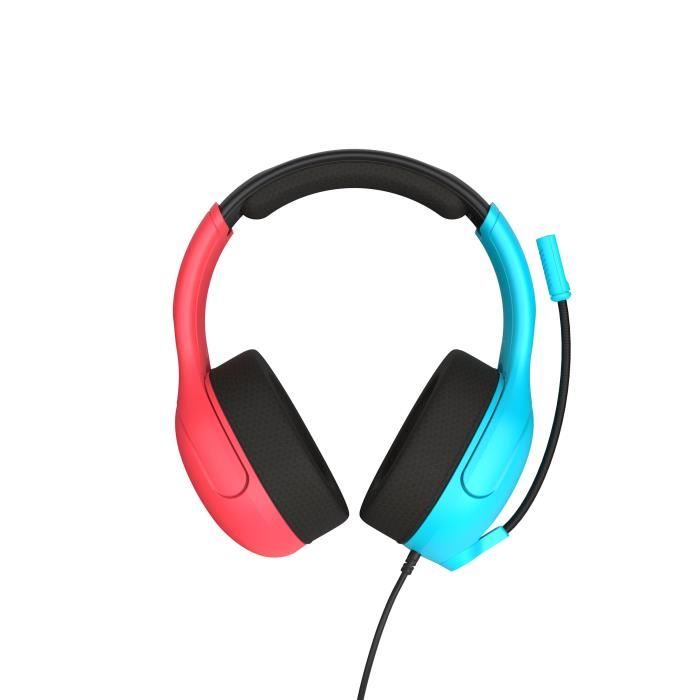Casque gaming filaire - TURTLE BEACH - TBS-8002-25 - Airlite Fit - Sous licence officielle de Nintendo Switch - Bleu fluo et ro