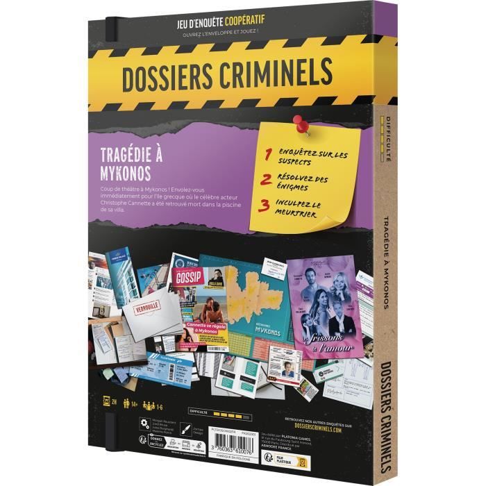 Image secondaire de Tragédie a Mykonos - Asmodee - Jeu d'enqete - Des 18 ans - Fabriqué en France