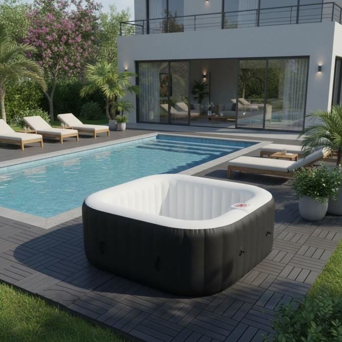 Inflatable Spa Square 6 Person 1.85 x 0.65 m Laminated