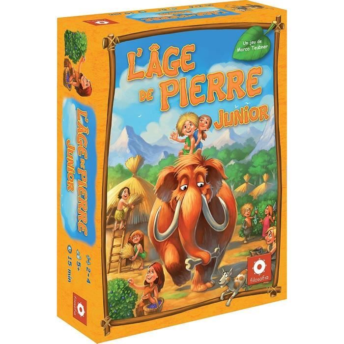 Z-Man Games | L'Âge de Pierre : Junior | Jeu de société | a partir de 5 ans | 2 a 4 joueurs | 15 minutes