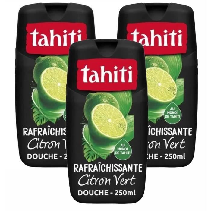 Lot de 3 gels douche Tahiti Monoî Citron vert - 250ml