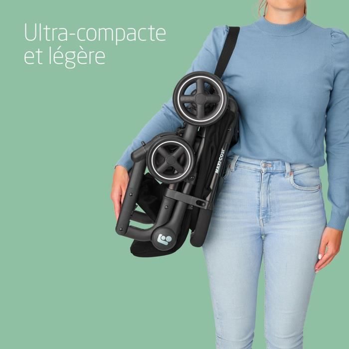 Passeggino MaxI-Cosi Lara2 Ultra Compact Cane - Essential Black - Dalla Nascita Ai 4 Anni