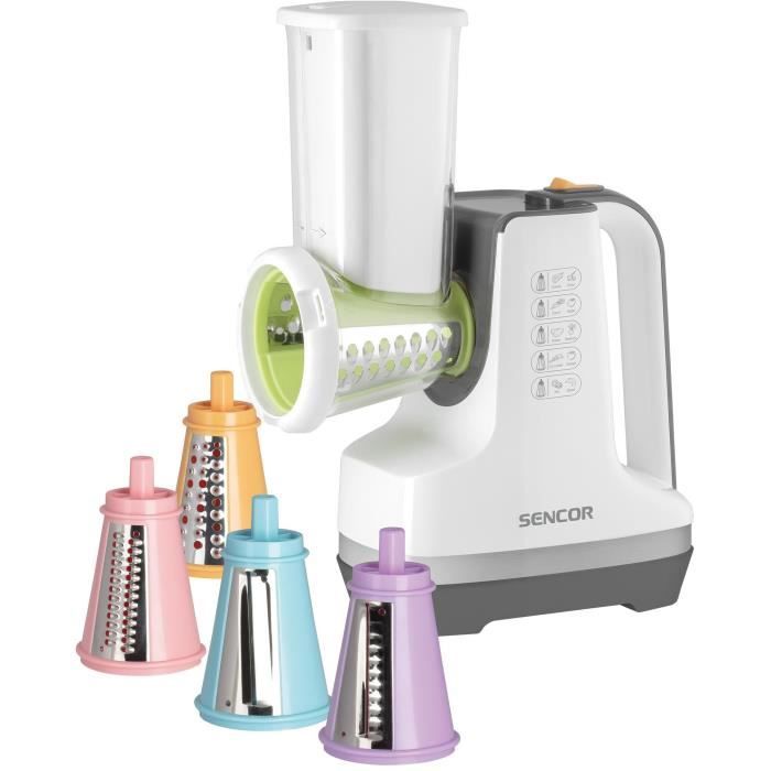 D�coupe l�gumes et sorb�tiere - SENCOR - SSG 4500WH - 150 W - 6 accessoires - Blanc