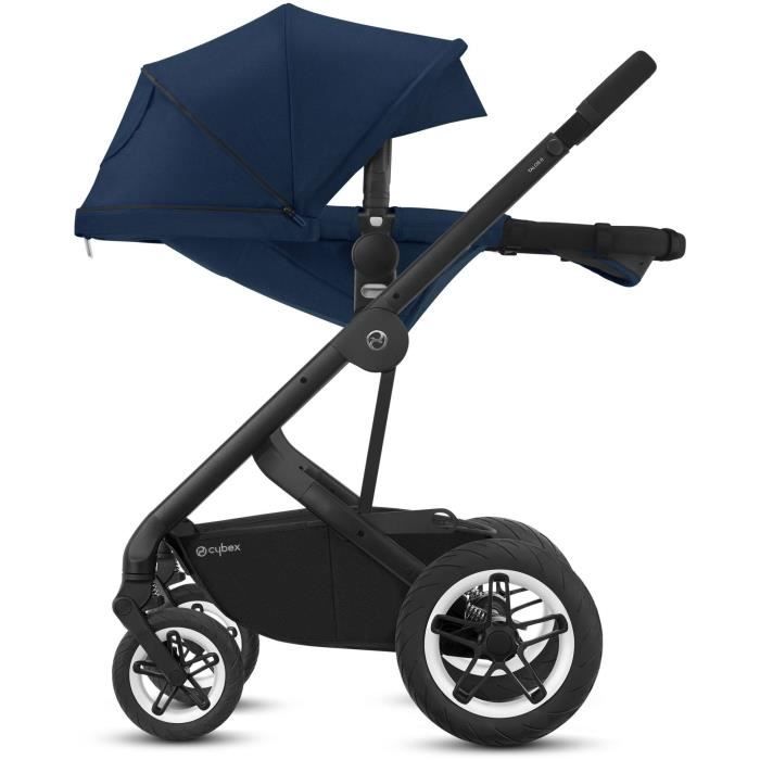 CBX BY CYBEX Poussette duo Talos S - Des la naissance - Jusqu'a 22kg - Dossier inclinable - Roues increvables - Black Magnolia Pink
