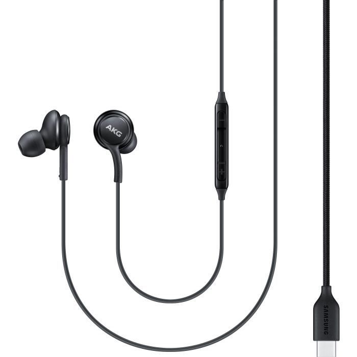 Ecouteurs câble tissu - USB type C - SAMSUNG - Sound by AKG - Noir