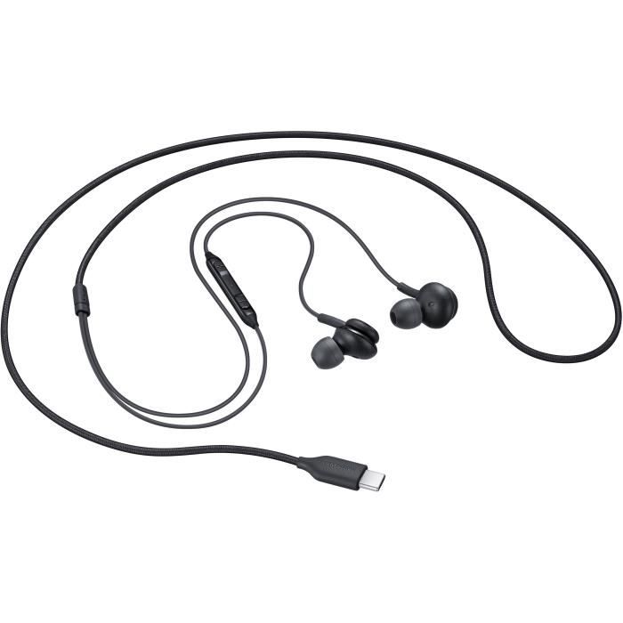 Ecouteurs câble tissu - USB type C - SAMSUNG - Sound by AKG - Noir