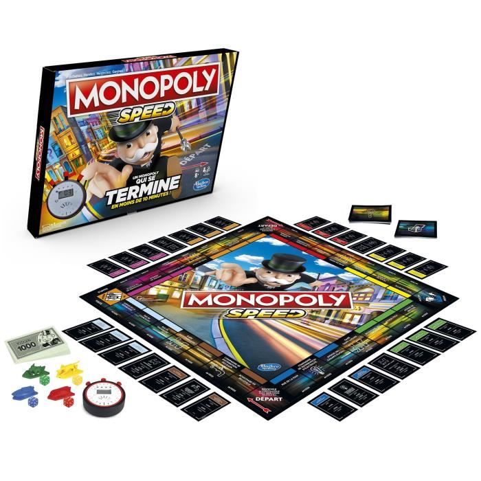 MONOPOLY - Jeu de plateau - Speed - pour enfants - a partir de 8 ans