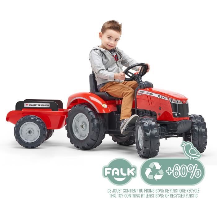 Image secondaire de Tracteur à Pédales Massey Ferguson avec Remorque - FALK