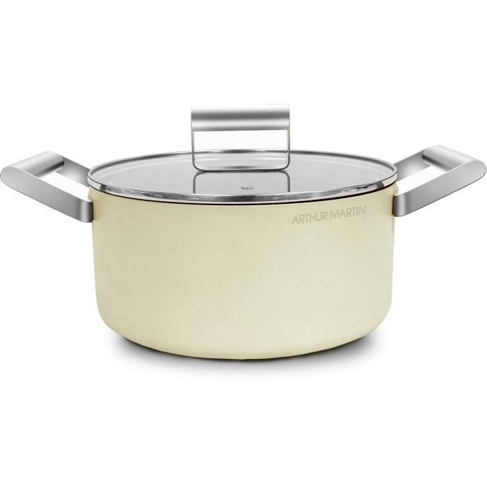 Pentola - ARTHUR MARTIN - AM0063 - 20 cm con coperchio - Alluminio forgiato - Tutte le fonti di calore compresa induzione + forno