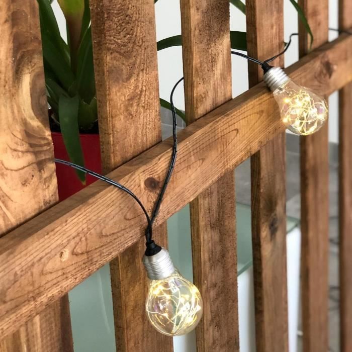 Image secondaire de Guirlande lumineuse solaire - LUMISKY - FANTASY STAR SOLAR - 3.75 m - 10 ampoules cuivre micro - LED blanc chaud