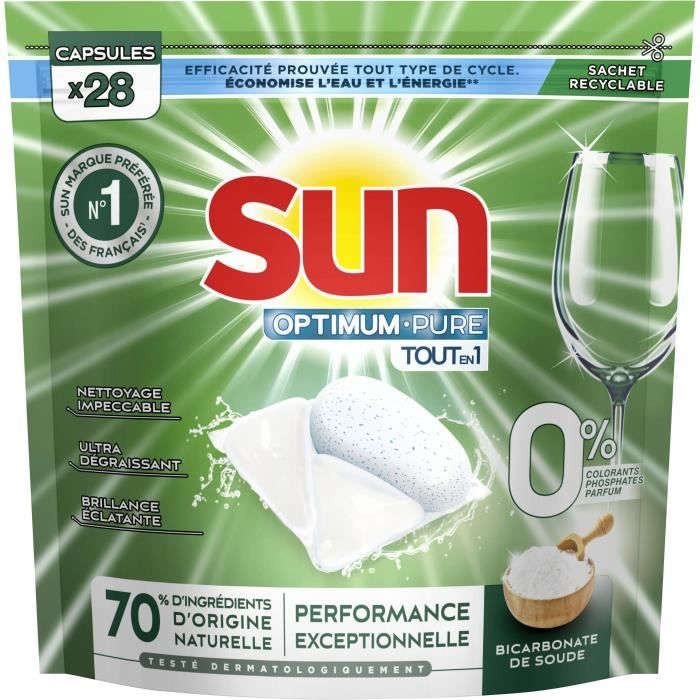SUN Lave-Vaiselle Pure 0% - x28 capsules