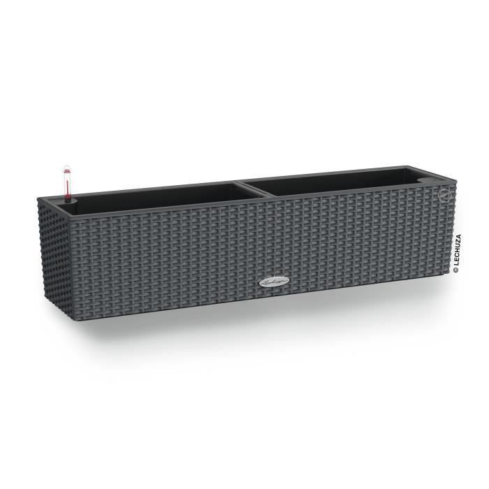 Jardiniere - Balconera cottage 80 - Kit complet - Granit - 12L - LECHUZA