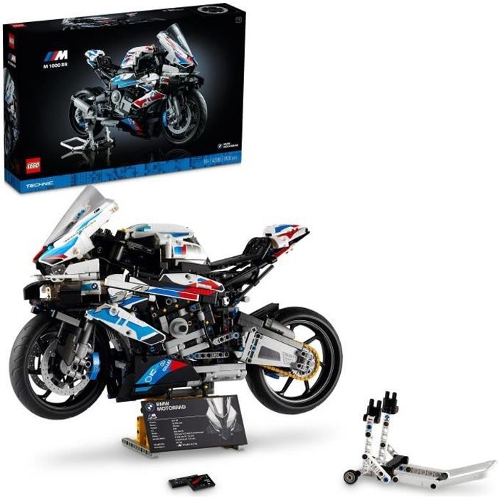 LEGO Technic 42130 BMW M 1000 RR, Construction Moto BMW, Maquette Moto GP, Échelle 1:5, Cadeau Motard, pour Adultes