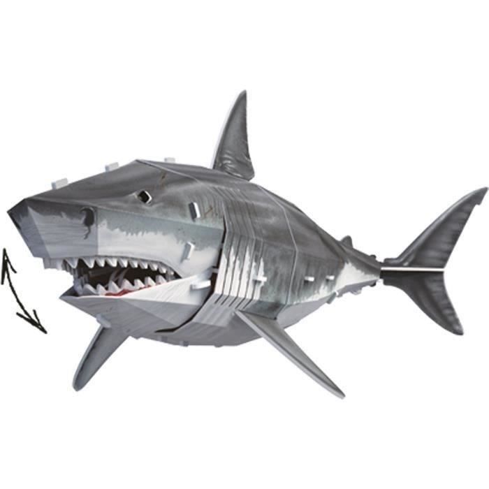 Image secondaire de Puzzle 3D - Grand Requin Blanc - Jeu de construction - EXPLORA - 72 pieces - Des 8 ans