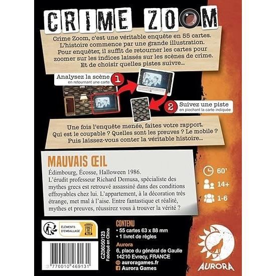 Image secondaire de Crime Zoom : Mauvais oeil - Asmodee - Jeu d'enquete - Dès 14 ans - 30 minutes à 1h