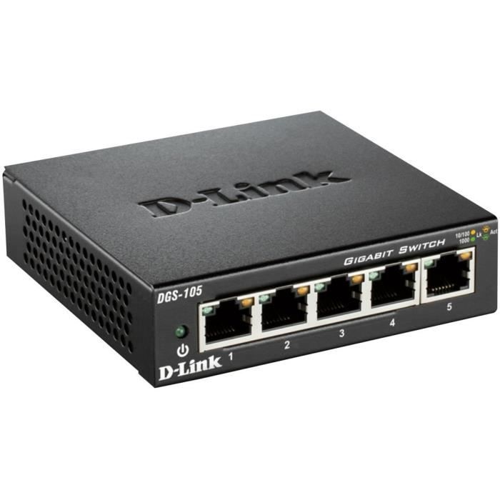 D-LINK - DGS105 Pack de 2 switchs de 5 ports Gigabit-