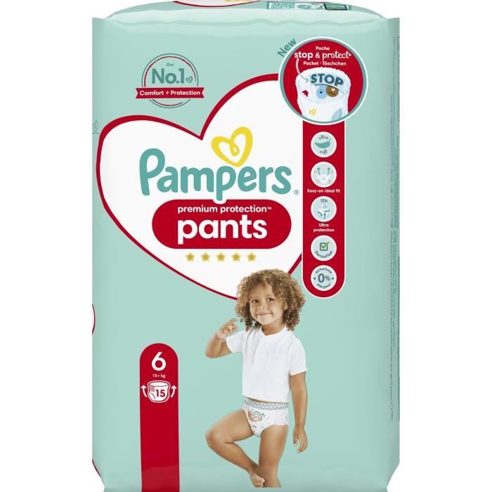 PAMPERS Premium Protection Pants Taille 6 - 15 Couches-culottes