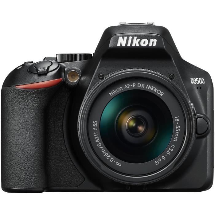 NIKON D3500 - Appareil photo numérique Reflex + Objectif AF-P 18/55 mm - 24,2 millions de pixels - 10 options effets spéciaux