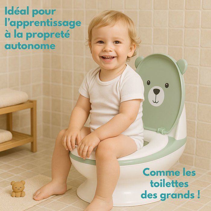Image secondaire de Pot éducatif Ourson BAMBISOL en Vert Amande pour bébé