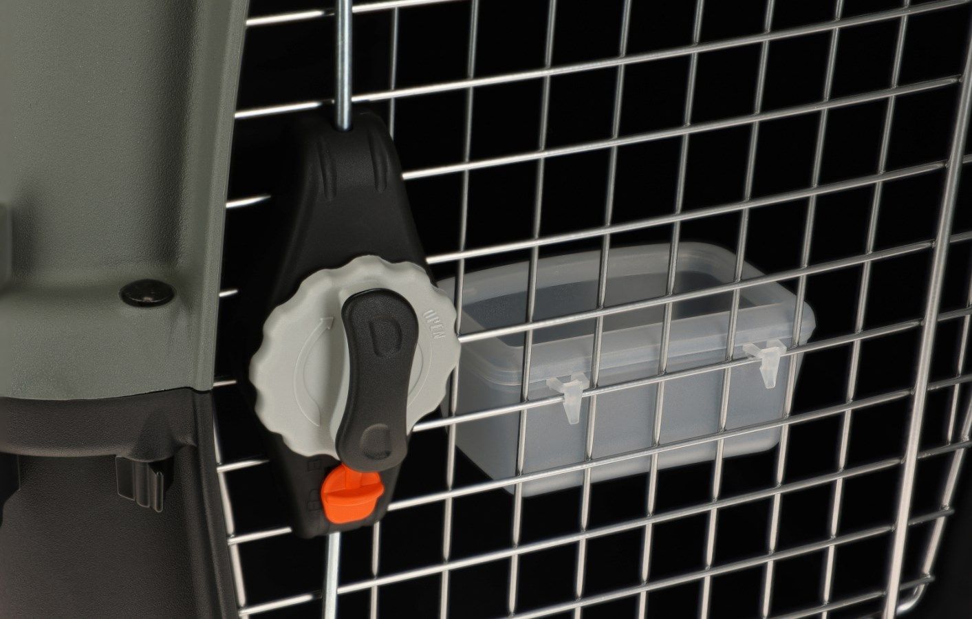 Image secondaire de Box de Transport Eco KERBL pour Chiens et Chats - Gris/Vert - 81 x 60 x 61,5 cm