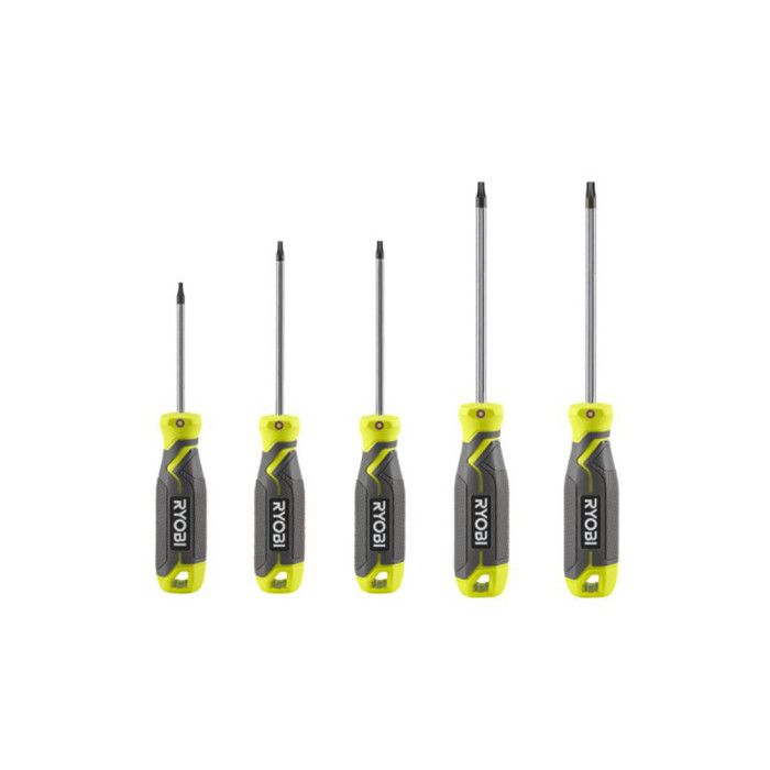 Juego de 5 destornilladores magn�ticos RYOBI Torx - RHSDST5