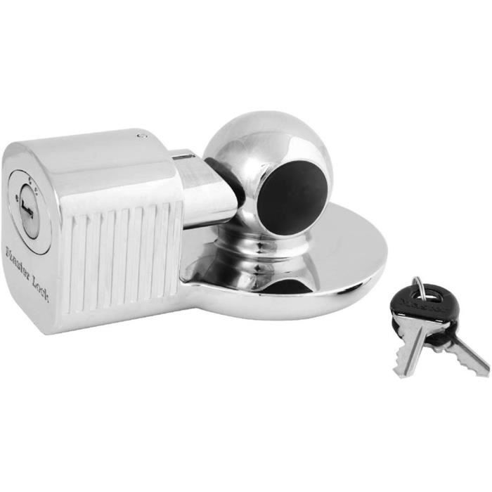 Antivol d'attelage universel - MASTER LOCK - 377EURDAT - Serrure à clé pour les Têtes d'Attelage